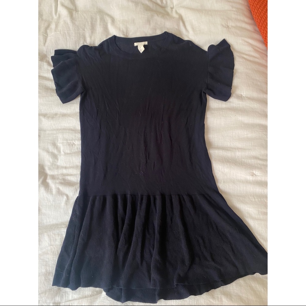 Dark Navy Blue Knit Dress